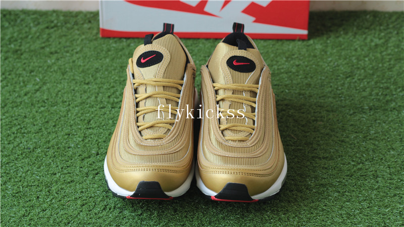 Authentic Nike Air Max 97 OG Gold Metallic Gold